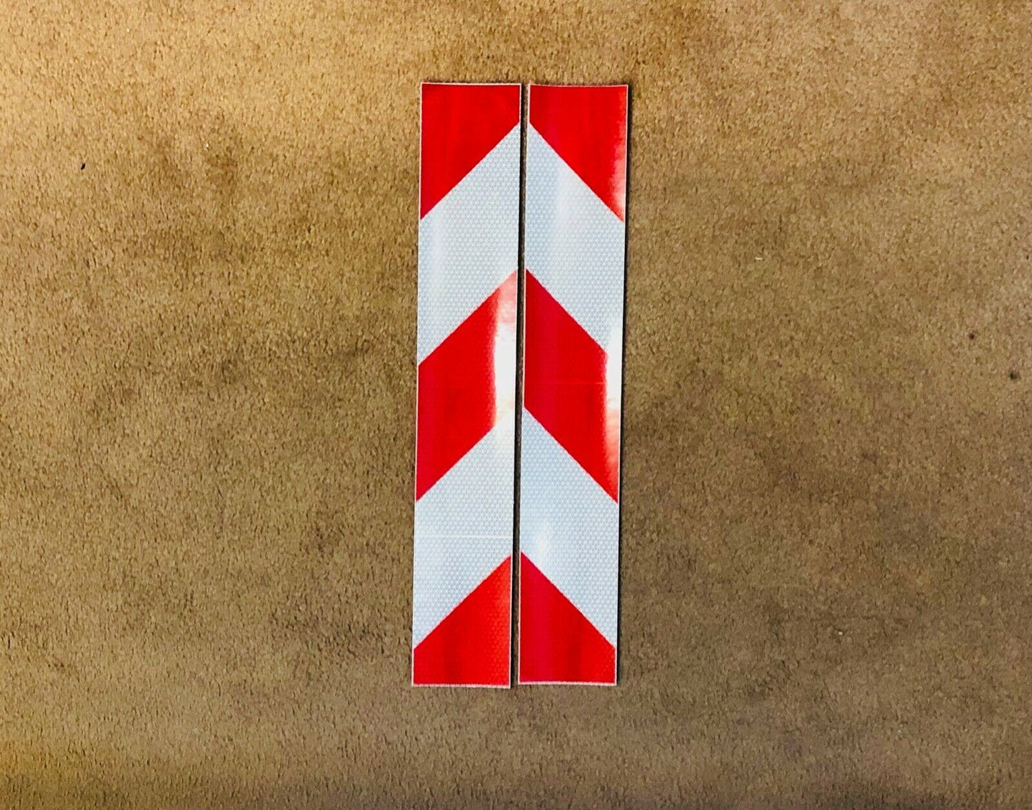 Vertical White & Red Reflective Chevron Panels (Multiple Sizes) - Reflective Pro