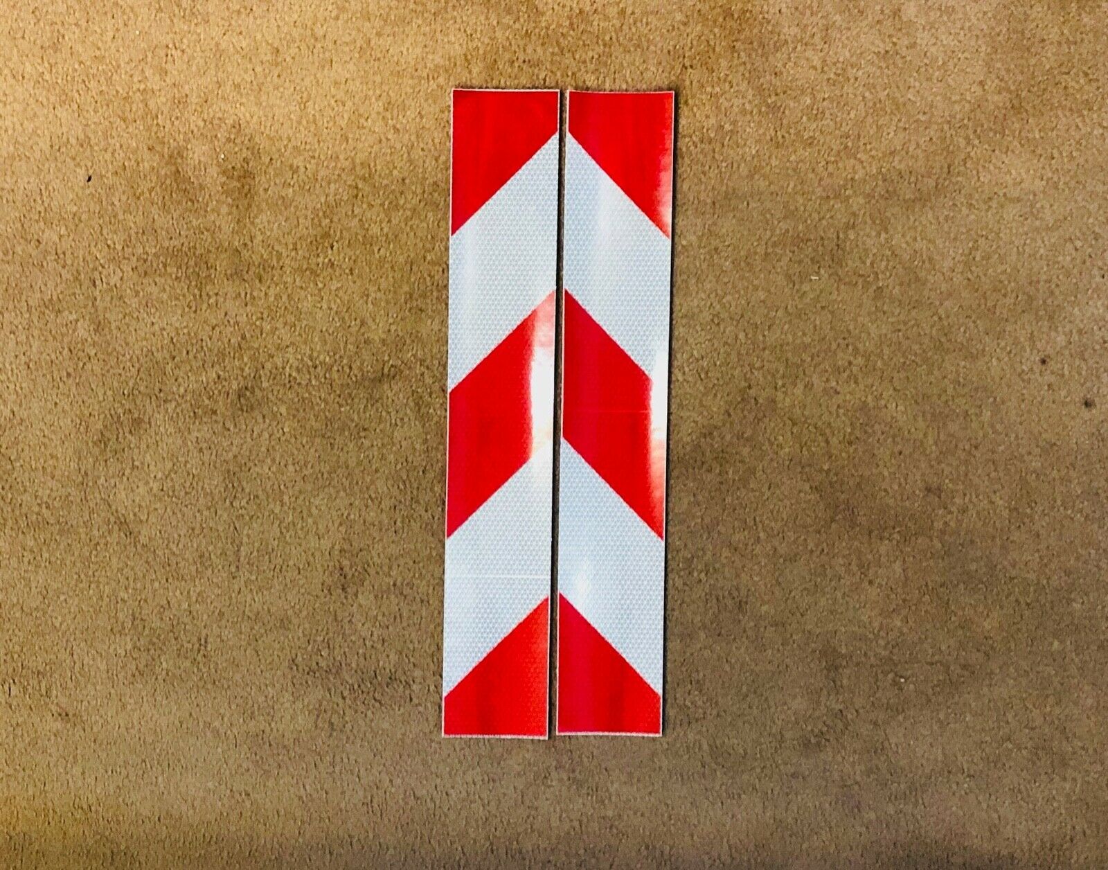 Vertical White & Red Reflective Chevron Panels (Multiple Sizes) - Reflective Pro