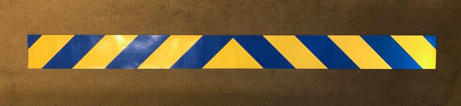 Blue & Gold Reflective Chevron Panel (Multiple Sizes) - Reflective Pro