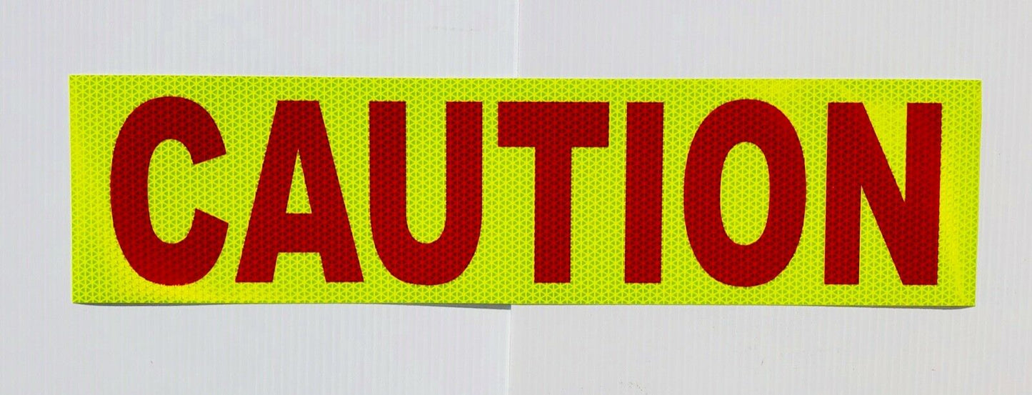 "CAUTION" 6"x24" Reflective Word Panel (Multiple Colors) - Reflective Pro