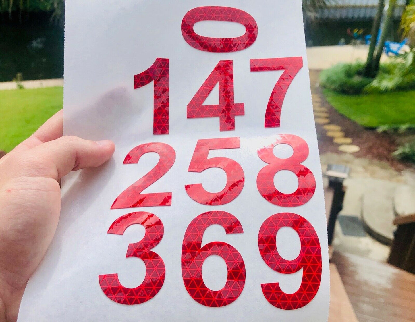 0-9 Reflective 2" Numbers V98 (Multiple Colors) - Reflective Pro