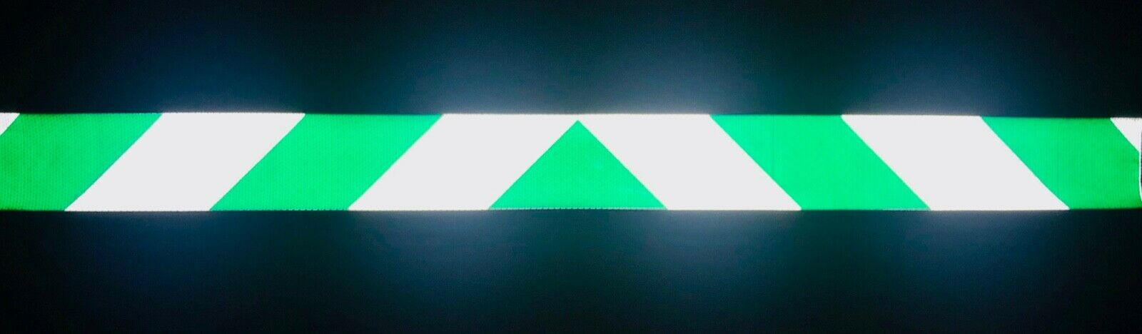White & Green Reflective Chevron Panel (Multiple Sizes) - Reflective Pro