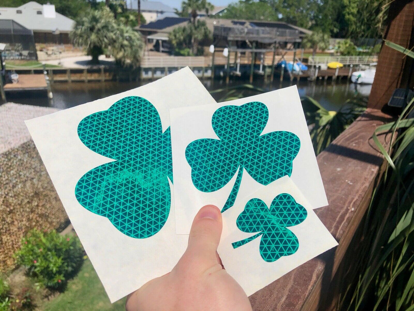 Reflective Green Shamrock Oralite V98 Decal - Reflective Pro