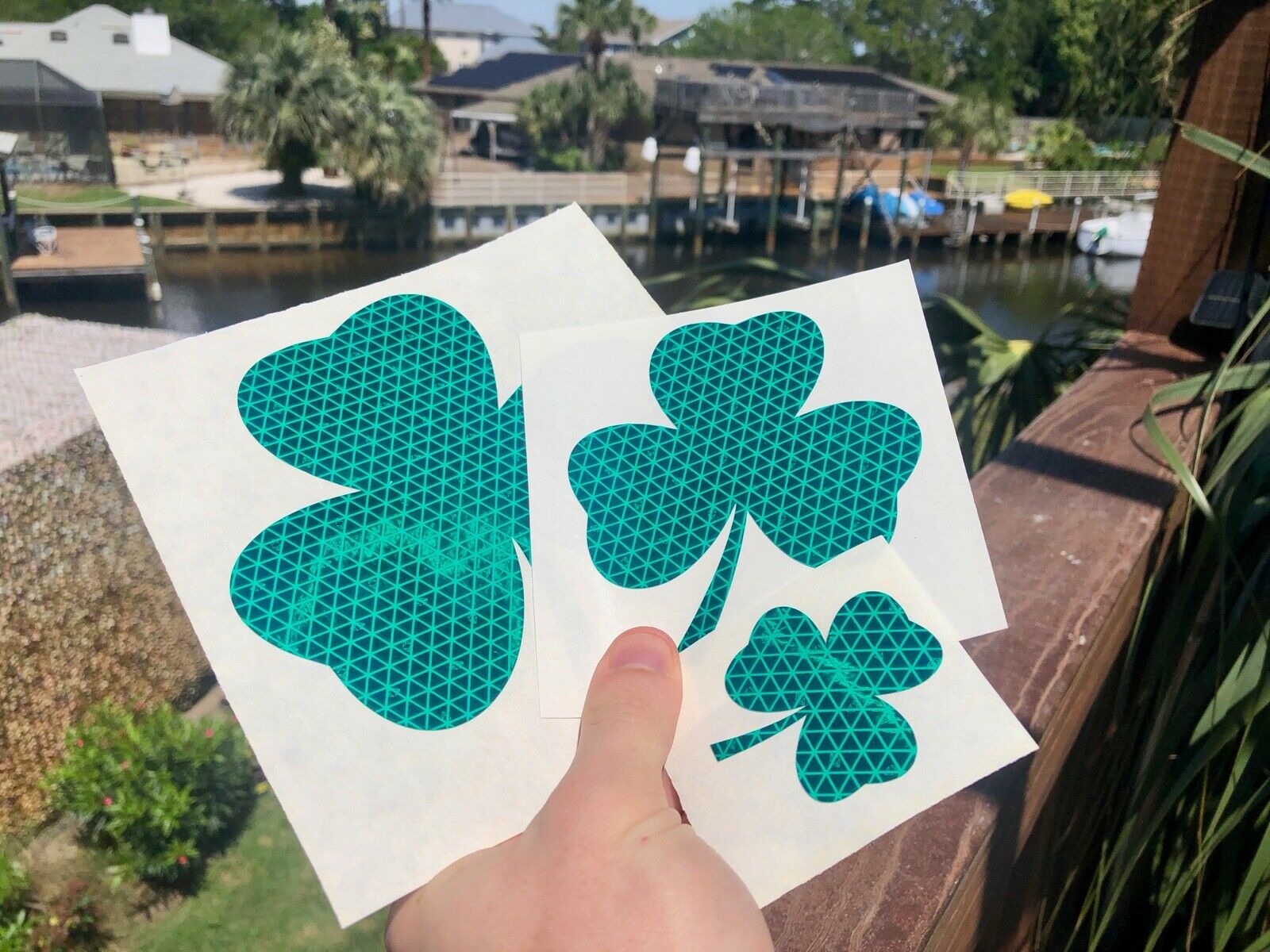 Reflective Green Shamrock Oralite V98 Decal - Reflective Pro