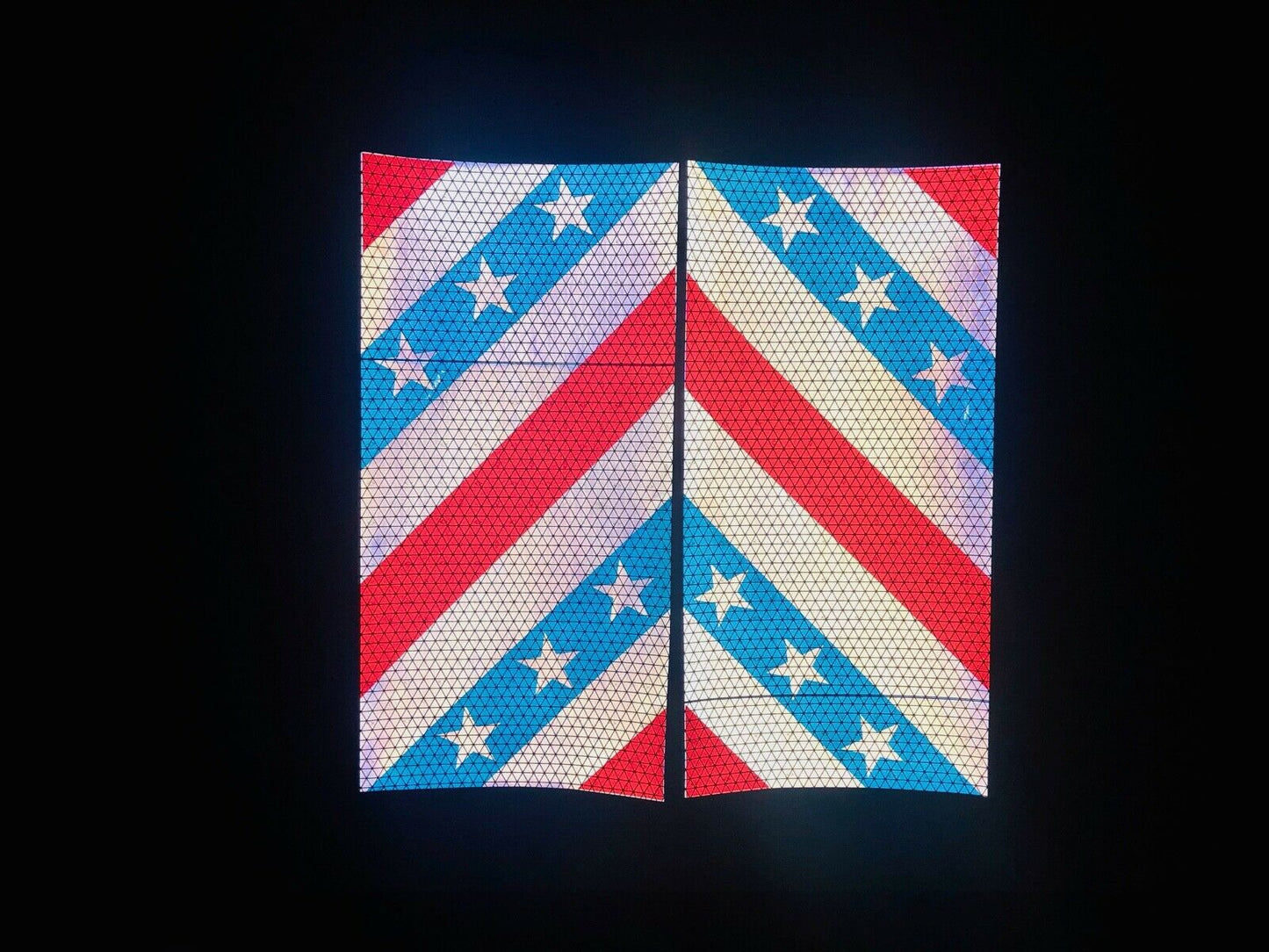 6"x12" Reflective Chevron Panel Patriot Stars - Reflective Pro