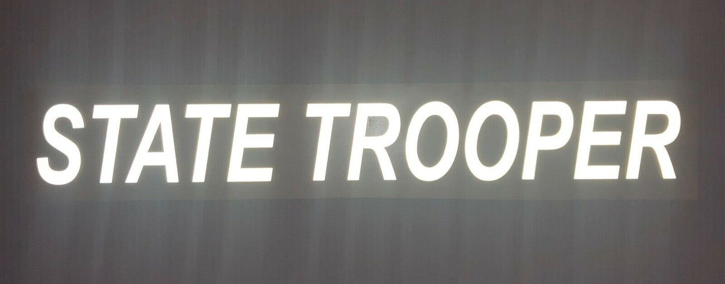 "STATE TROOPER" 3"x26" Reflective Decal - Reflective Pro