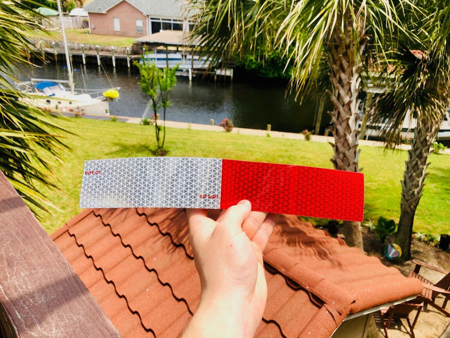 10 Oralite V92 2"x12" DOT Strips (6" White 6" Red) - Reflective Pro
