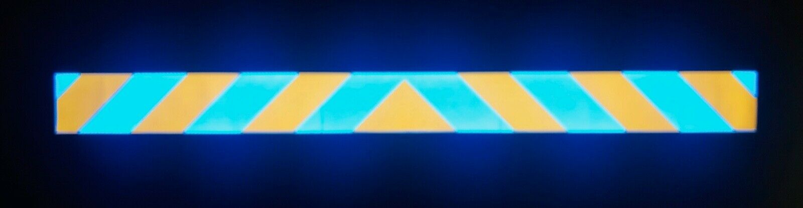 Blue & Gold Reflective Chevron Panel (Multiple Sizes) - Reflective Pro