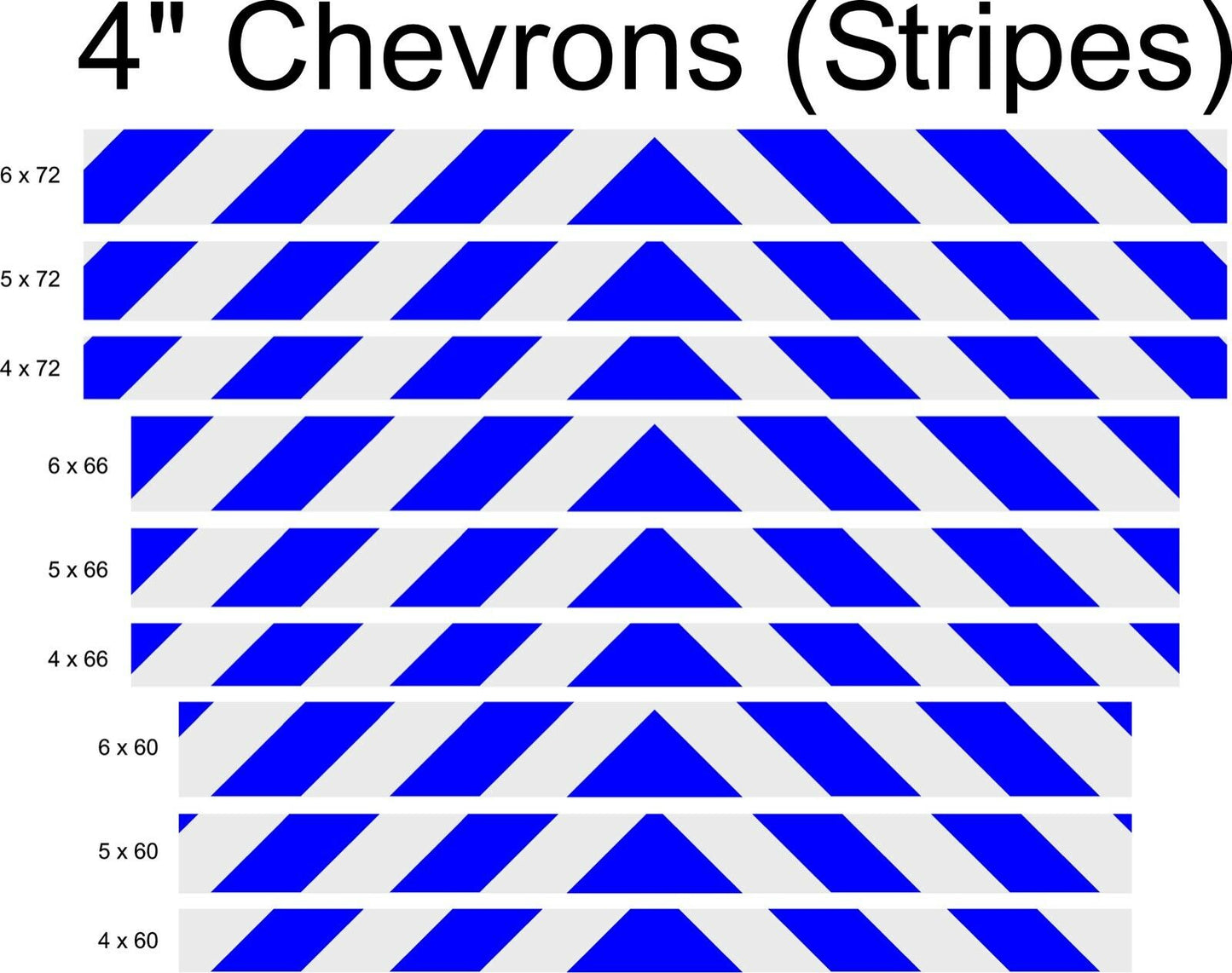 White & Blue Reflective Chevron Panel (Multiple Sizes) - Reflective Pro