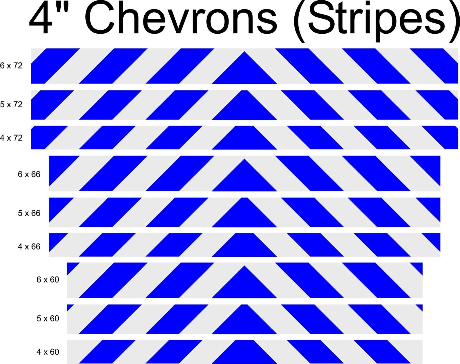 White & Blue Reflective Chevron Panel (Multiple Sizes) - Reflective Pro