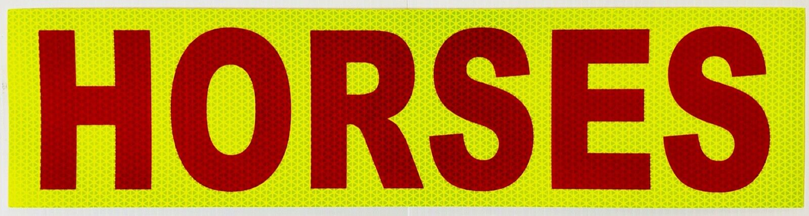 "HORSES" 6"x24" Reflective Word Panel (Multiple Colors) - Reflective Pro
