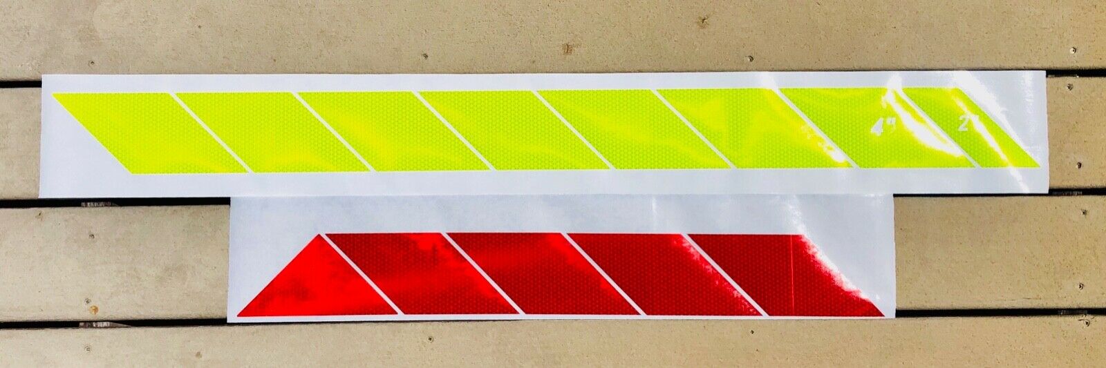 Reflective Chevron Diagonals DIY Oralite V98 Decal 4" - Reflective Pro