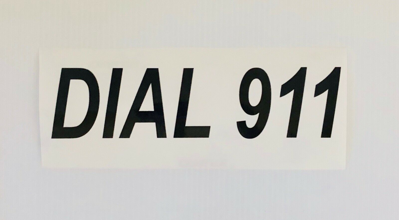 "DIAL 911" 3"x12" Reflective Decal - Reflective Pro