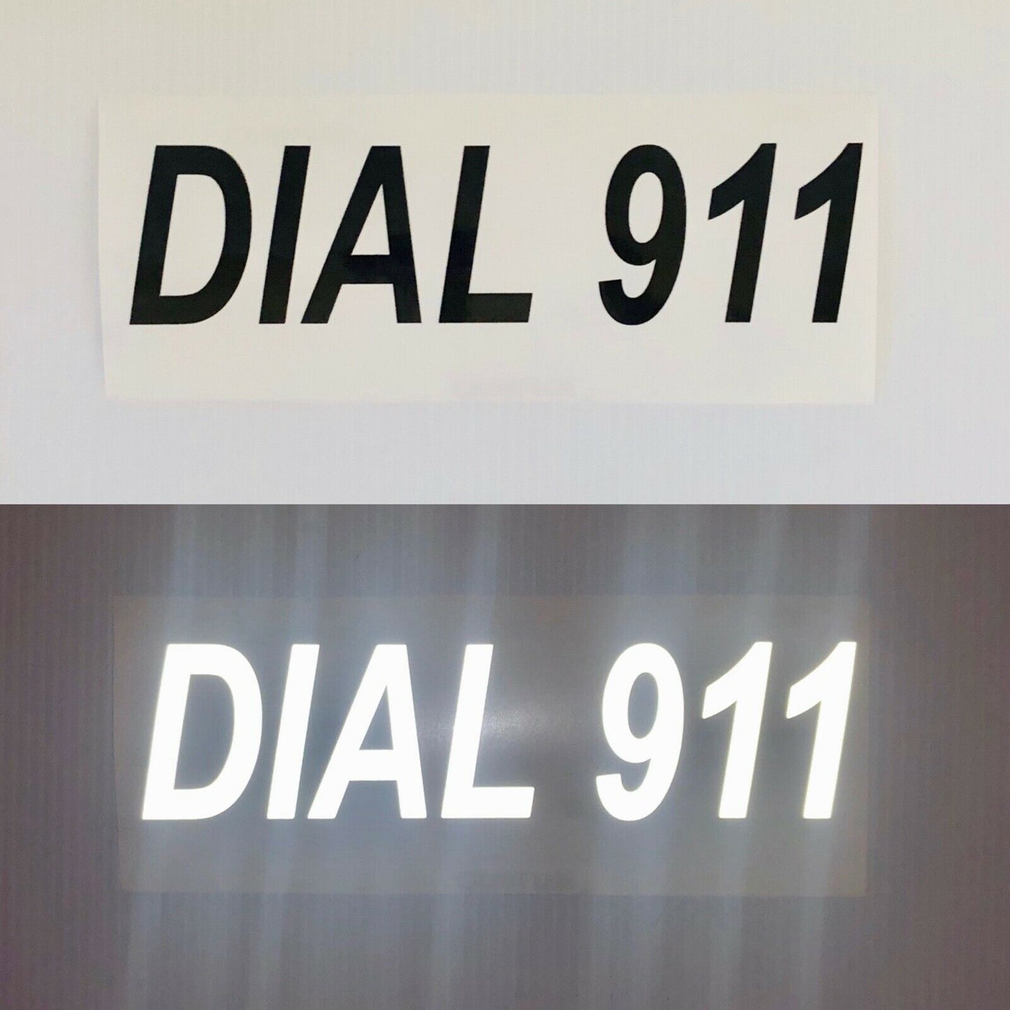 "DIAL 911" 3"x12" Reflective Decal - Reflective Pro
