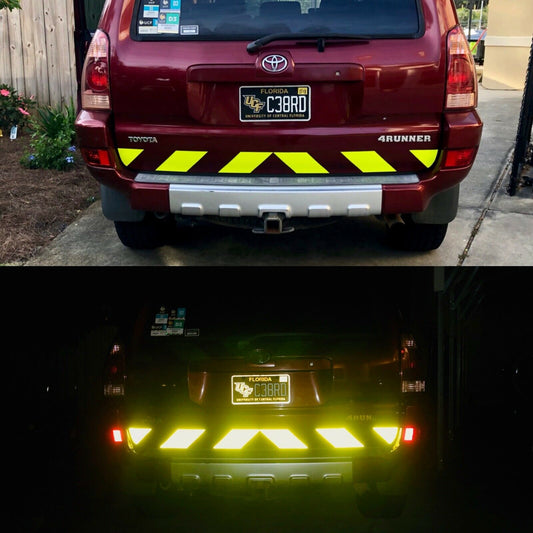 Reflective Chevron Diagonals V98 4" Tetrahedrons - Reflective Pro