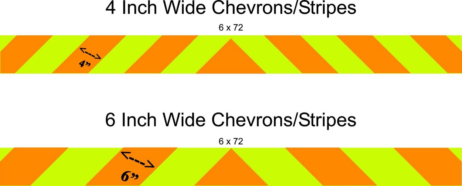 Lime & Orange Reflective Chevron Panel (Multiple Sizes) - Reflective Pro