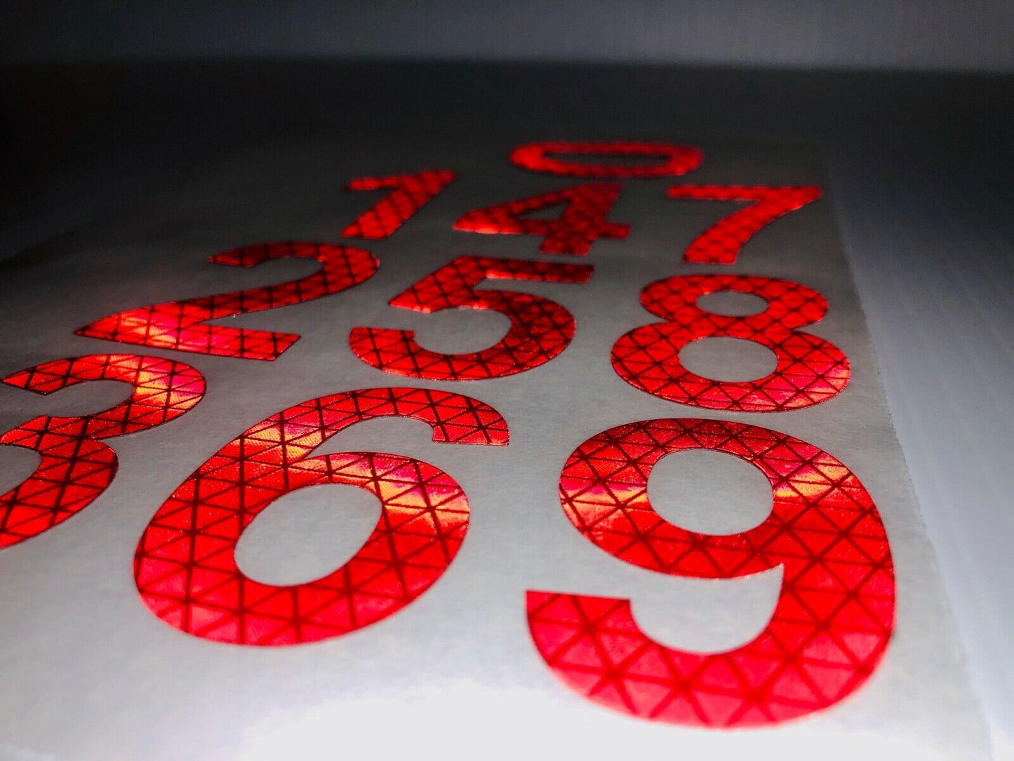 0-9 Reflective 2" Numbers V98 (Multiple Colors) - Reflective Pro