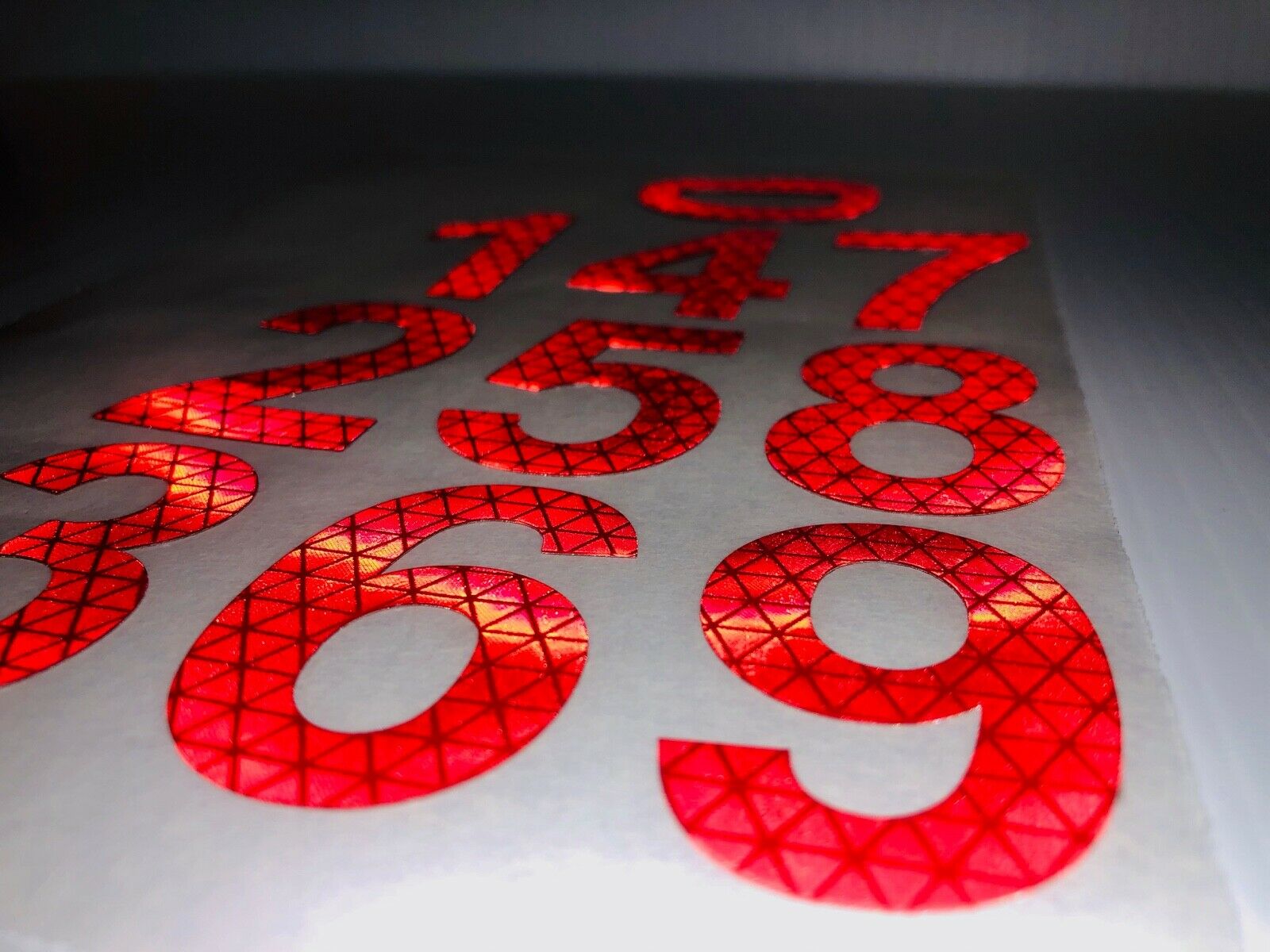 0-9 Reflective 2" Numbers V98 (Multiple Colors) - Reflective Pro