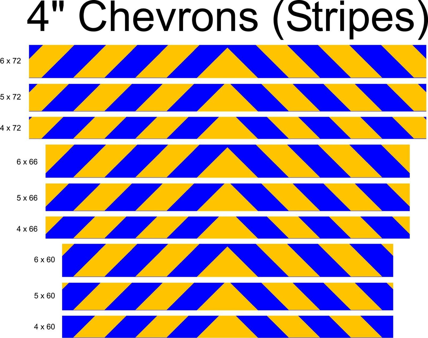 Blue & Gold Reflective Chevron Panel (Multiple Sizes) - Reflective Pro