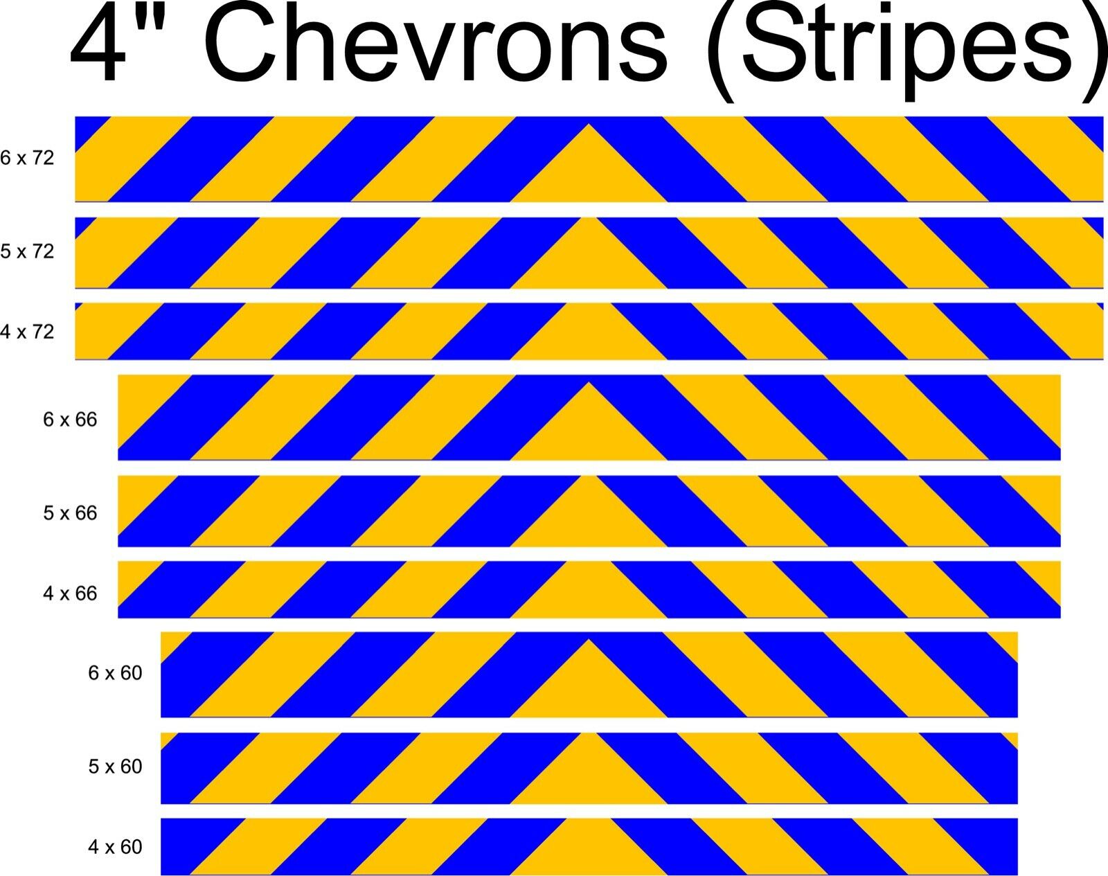 Blue & Gold Reflective Chevron Panel (Multiple Sizes) - Reflective Pro