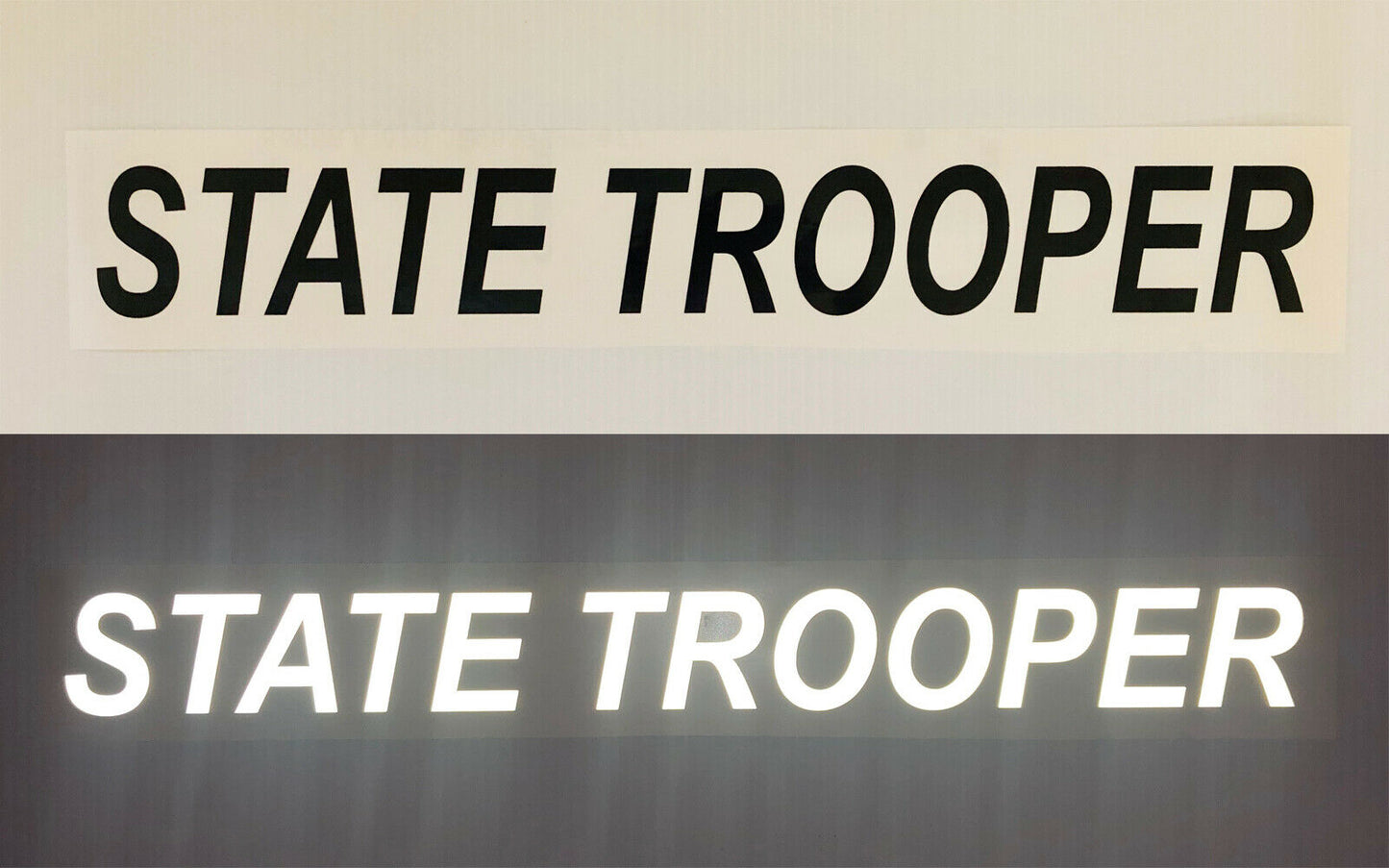 "STATE TROOPER" 3"x26" Reflective Decal - Reflective Pro
