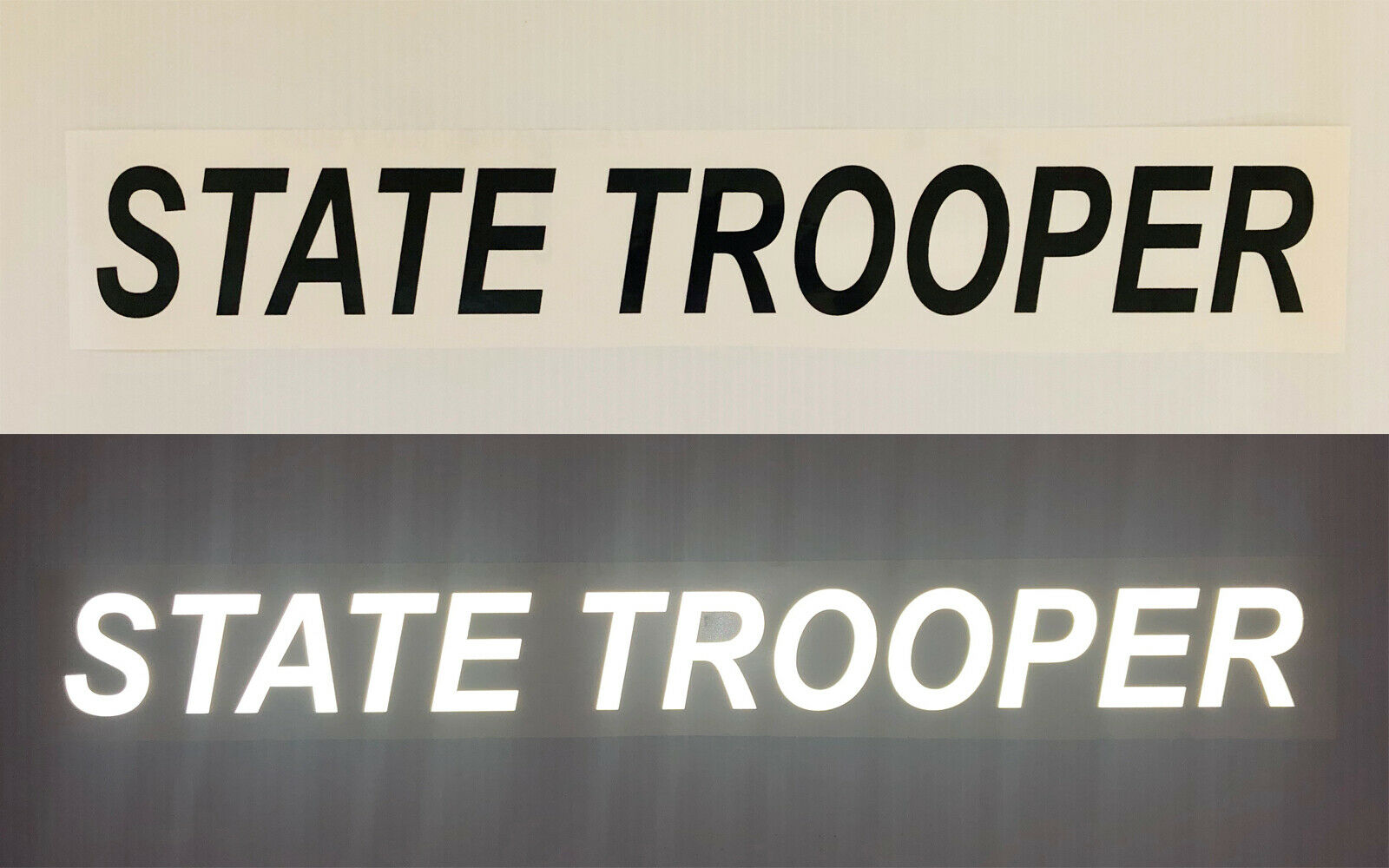 "STATE TROOPER" 3"x26" Reflective Decal - Reflective Pro