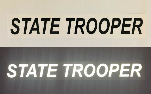 "STATE TROOPER" 3"x26" Reflective Decal - Reflective Pro