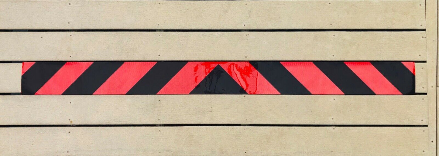 Red & Black Reflective Chevron Panel (Multiple Sizes) - Reflective Pro