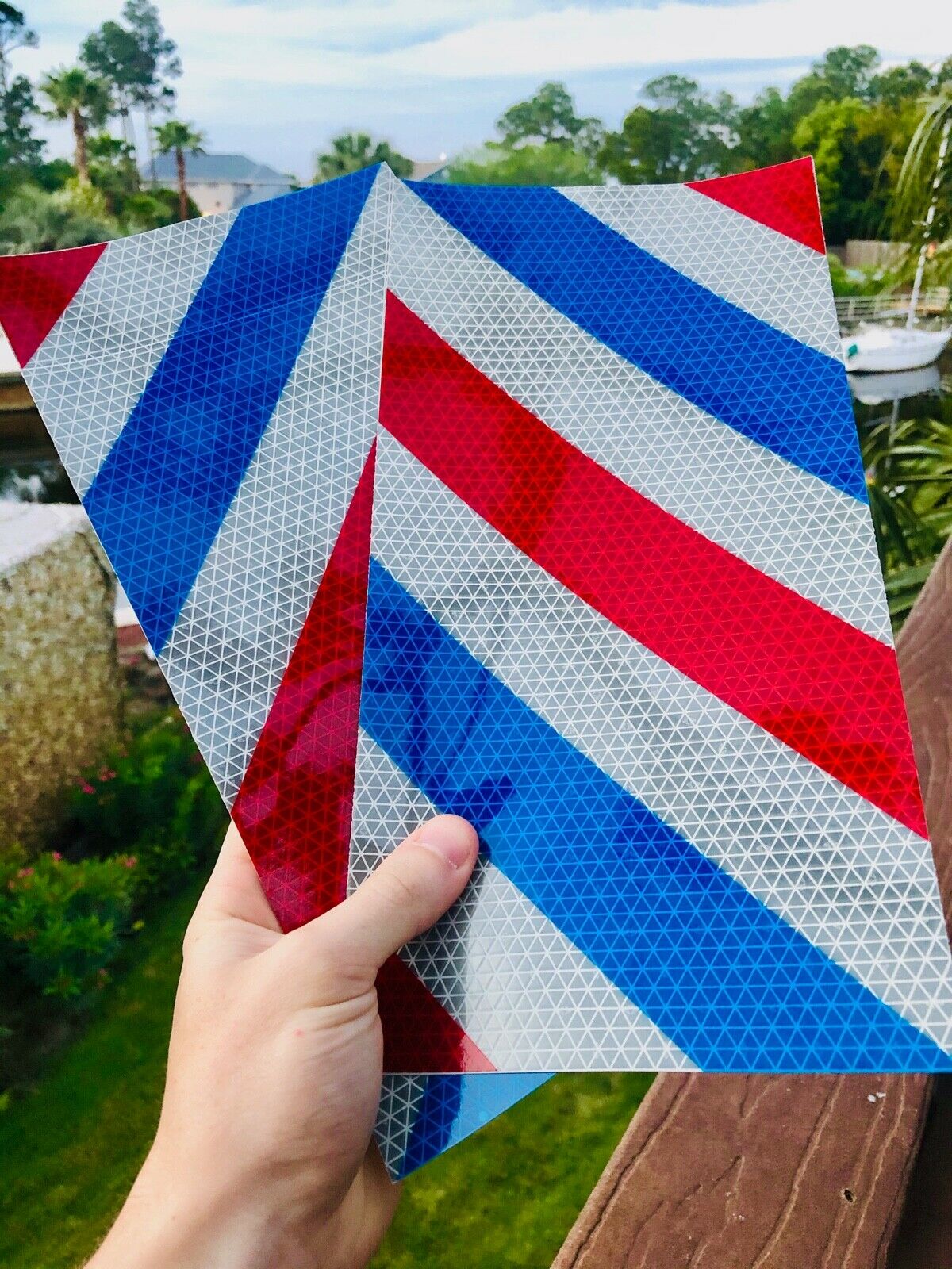 6"x12" Reflective Chevron Patriot Panel - Reflective Pro