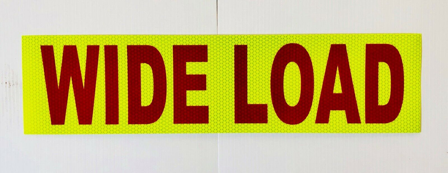 "WIDE LOAD" 6"x24" Reflective Word Panel - Reflective Pro
