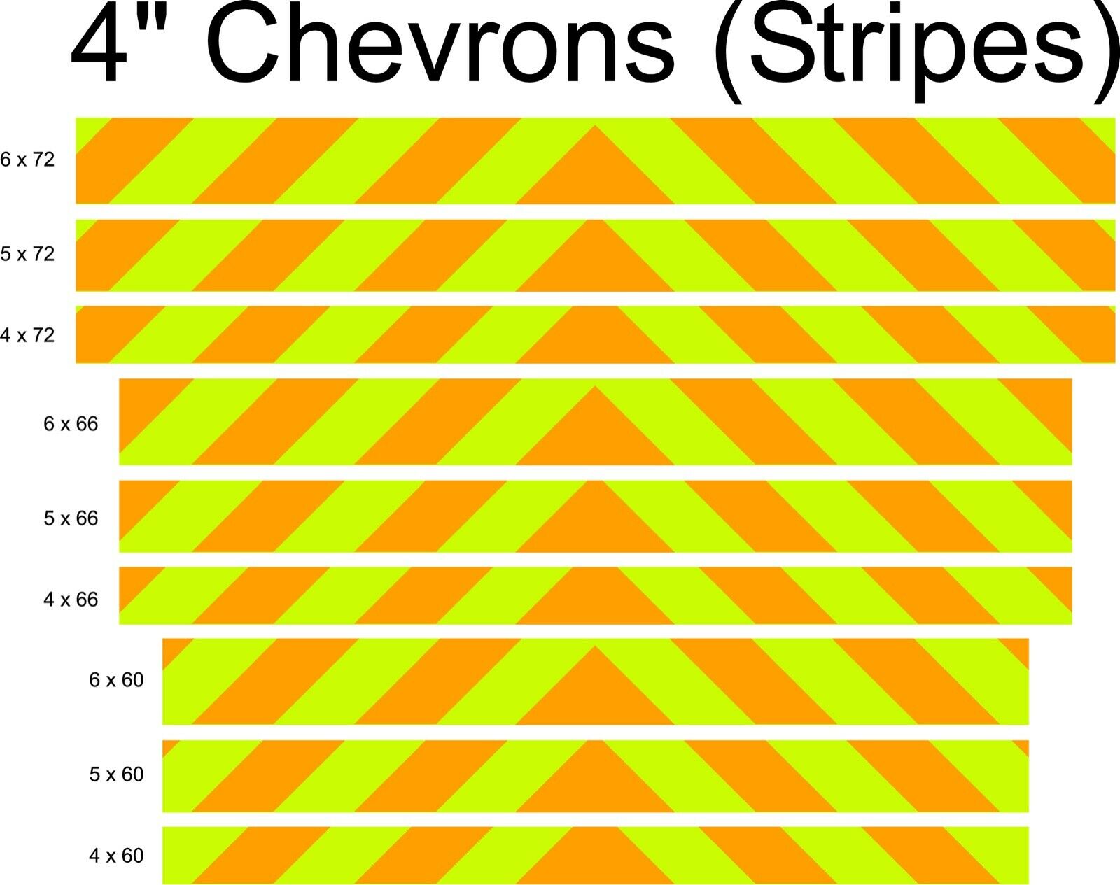 Lime & Orange Reflective Chevron Panel (Multiple Sizes) - Reflective Pro