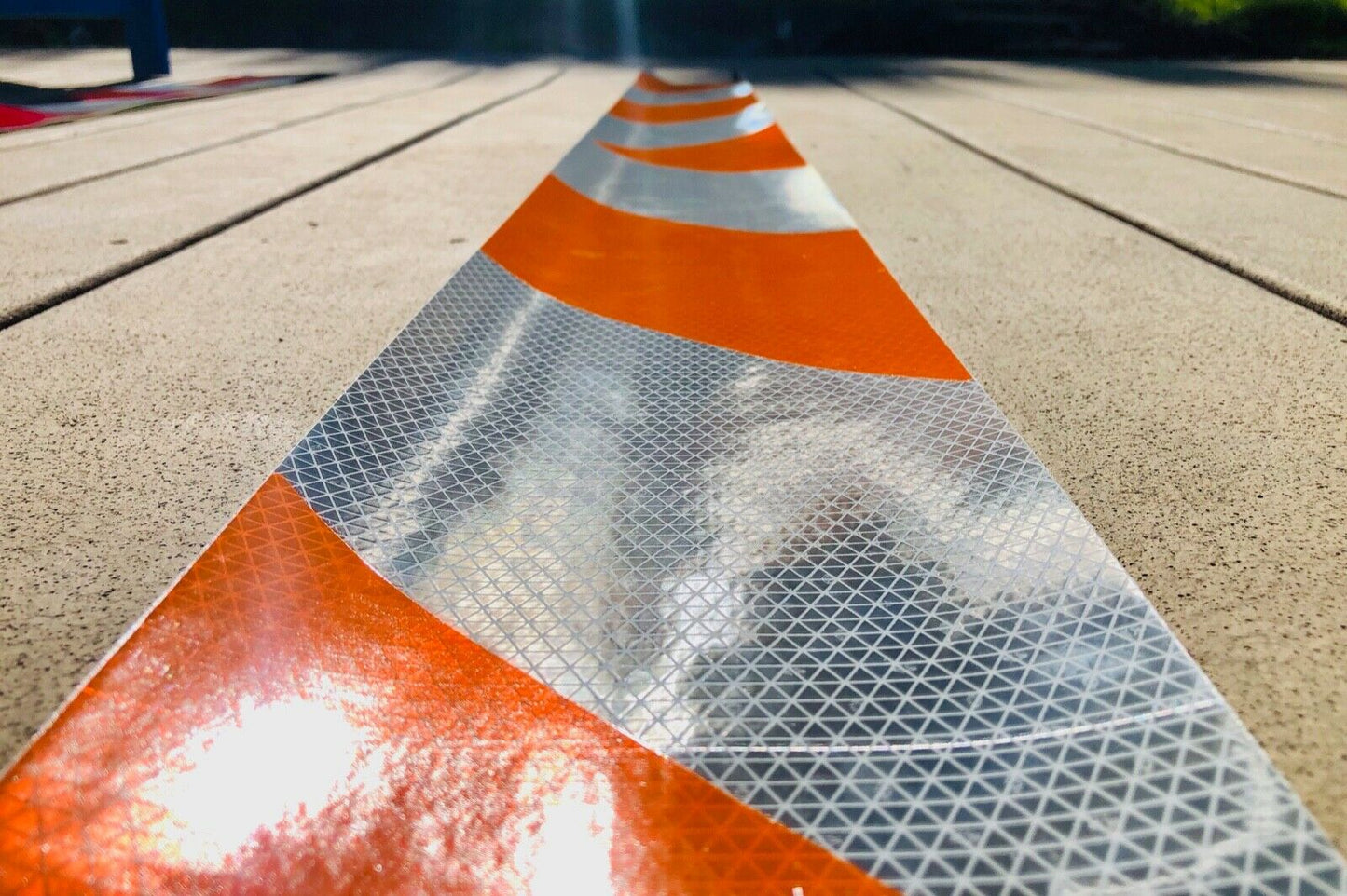White & Orange Reflective Chevron Panel (Multiple Sizes) - Reflective Pro