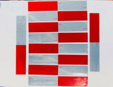 10 Oralite V92 2"x12" DOT Strips (6" White 6" Red) - Reflective Pro