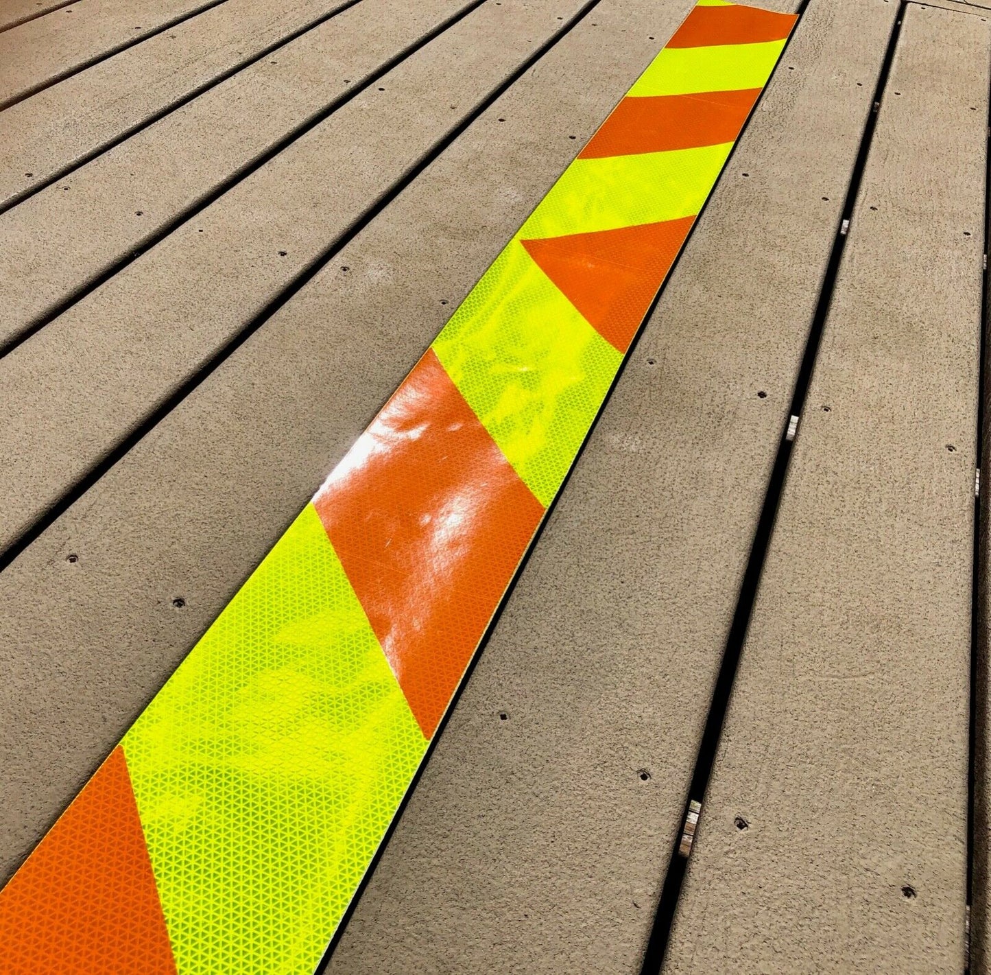 Lime & Orange Reflective Chevron Panel (Multiple Sizes) - Reflective Pro