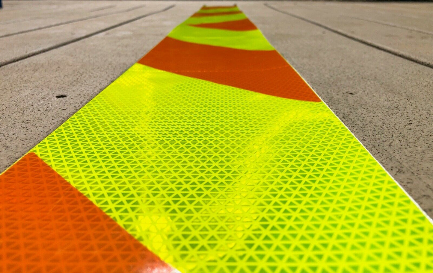 Lime & Orange Reflective Chevron Panel (Multiple Sizes) - Reflective Pro