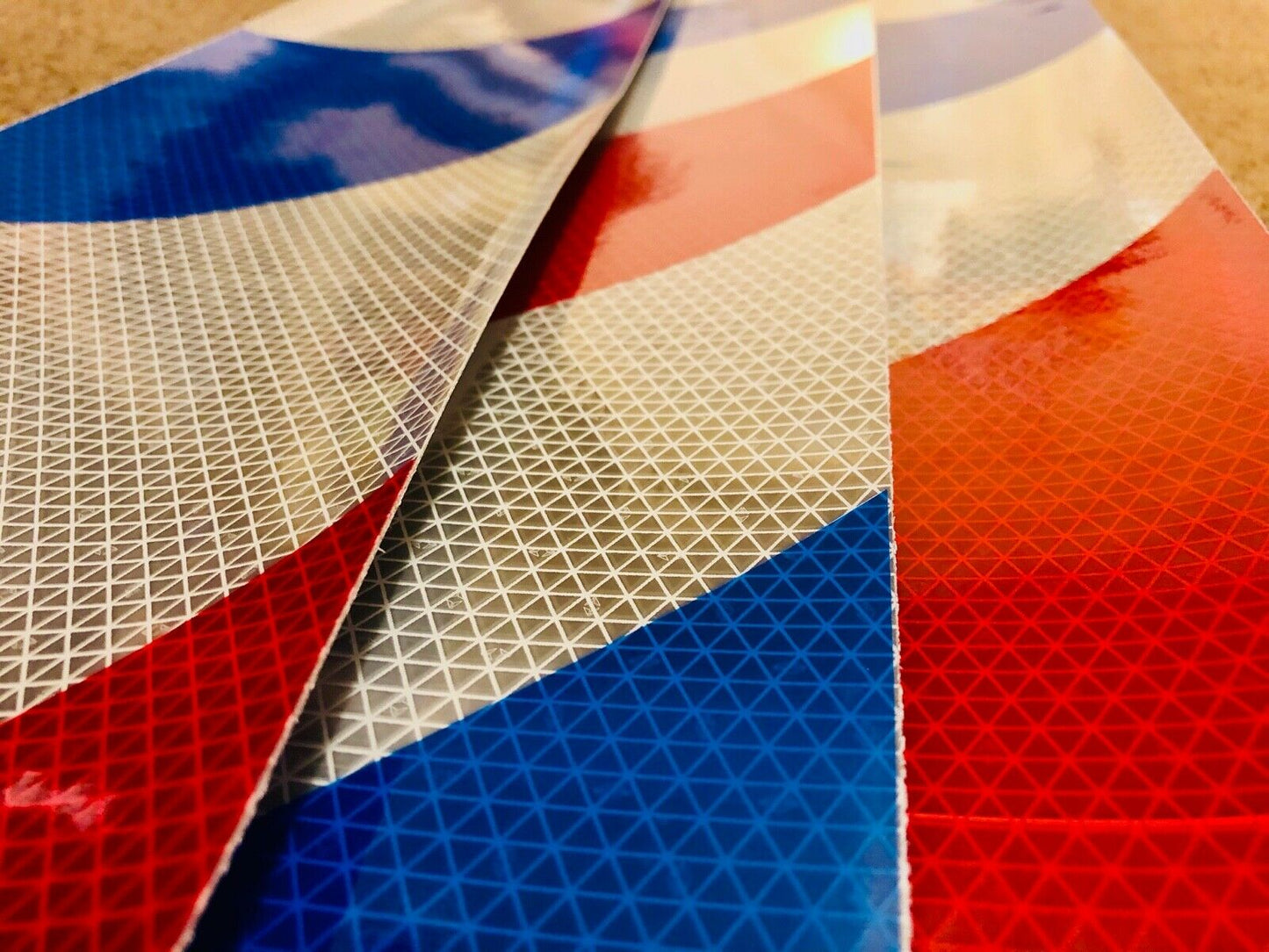 Reflective Chevron Panels Oralite Red, White, and Blue (Patriot Panels) - Reflective Pro