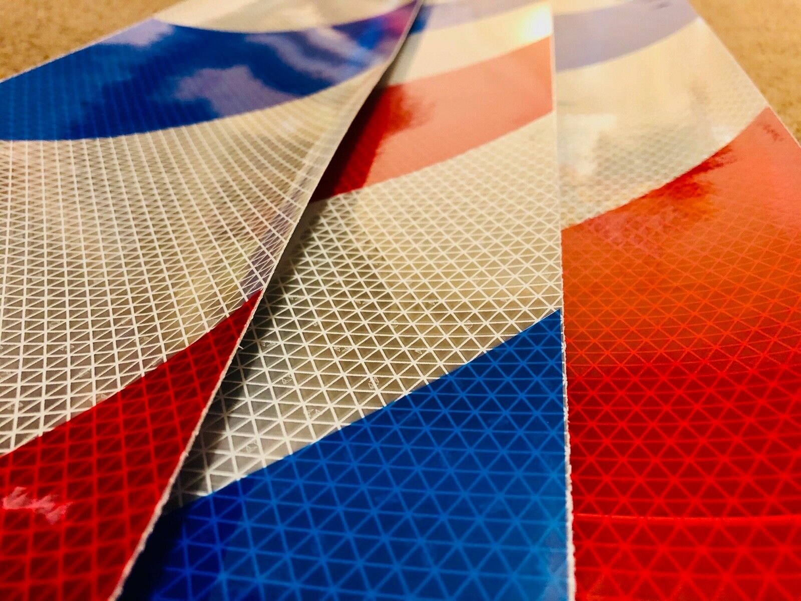 Reflective Chevron Panels Oralite Red, White, and Blue (Patriot Panels) - Reflective Pro