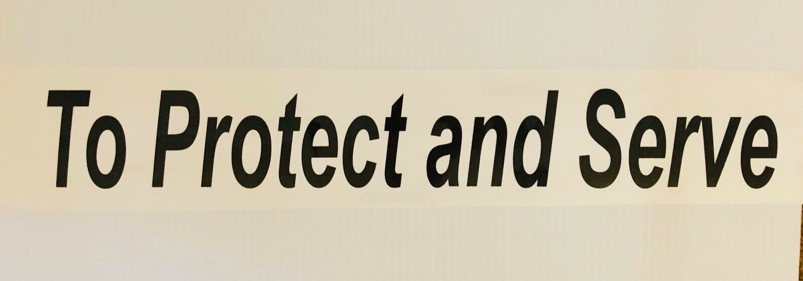"To Protect and Serve" 3"x26" Reflective Decal - Reflective Pro
