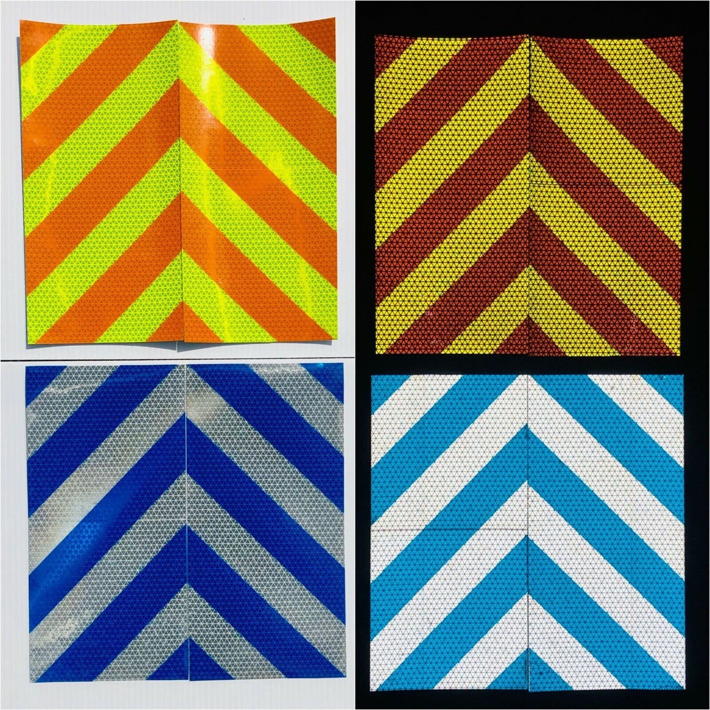 6"x12" Reflective Chevron Panels Motorcycle Oralite - Reflective Pro
