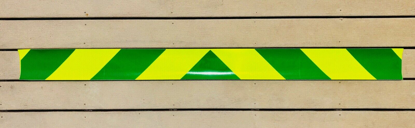Lime & Green Reflective Chevron Panel (Multiple Sizes) - Reflective Pro