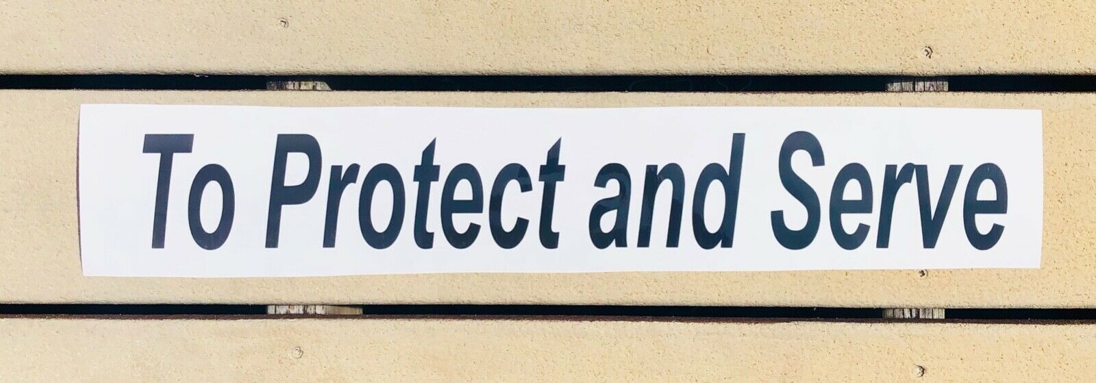 "To Protect and Serve" 3"x26" Reflective Decal - Reflective Pro