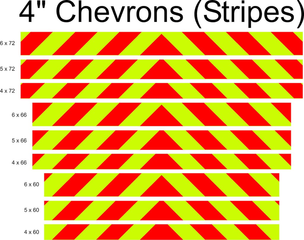 Reflective Chevron Panels  Fire Truck Chevrons in Printed Reflective Vinyl