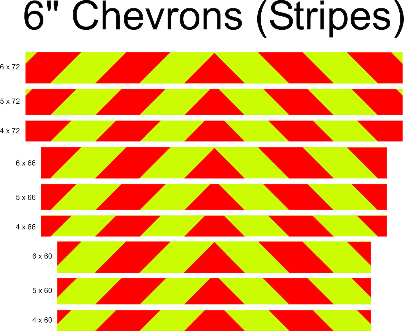 Lime & Red Reflective Chevron Panel (Multiple Sizes) - Reflective Pro