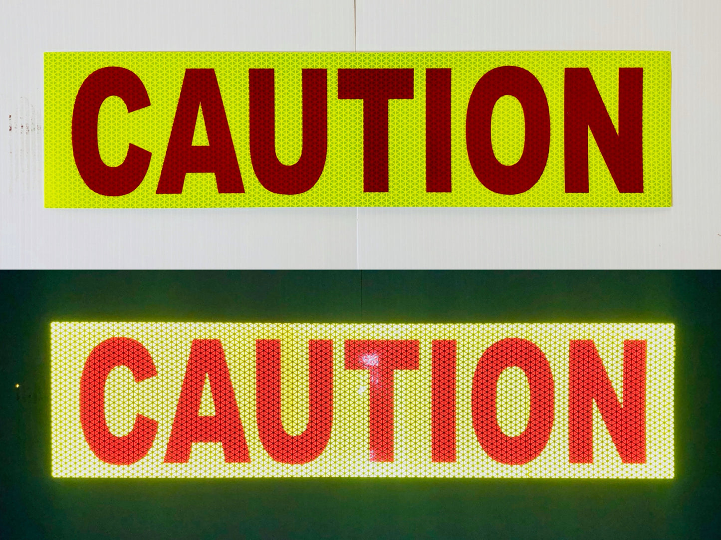 "CAUTION" 6"x24" Reflective Word Panel (Multiple Colors) - Reflective Pro