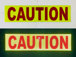 "CAUTION" 6"x24" Reflective Word Panel (Multiple Colors) - Reflective Pro