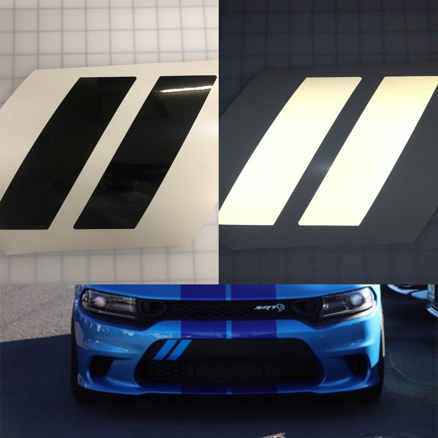 REFLECTIVE Dodge Hash Marks Decals - Reflective Pro