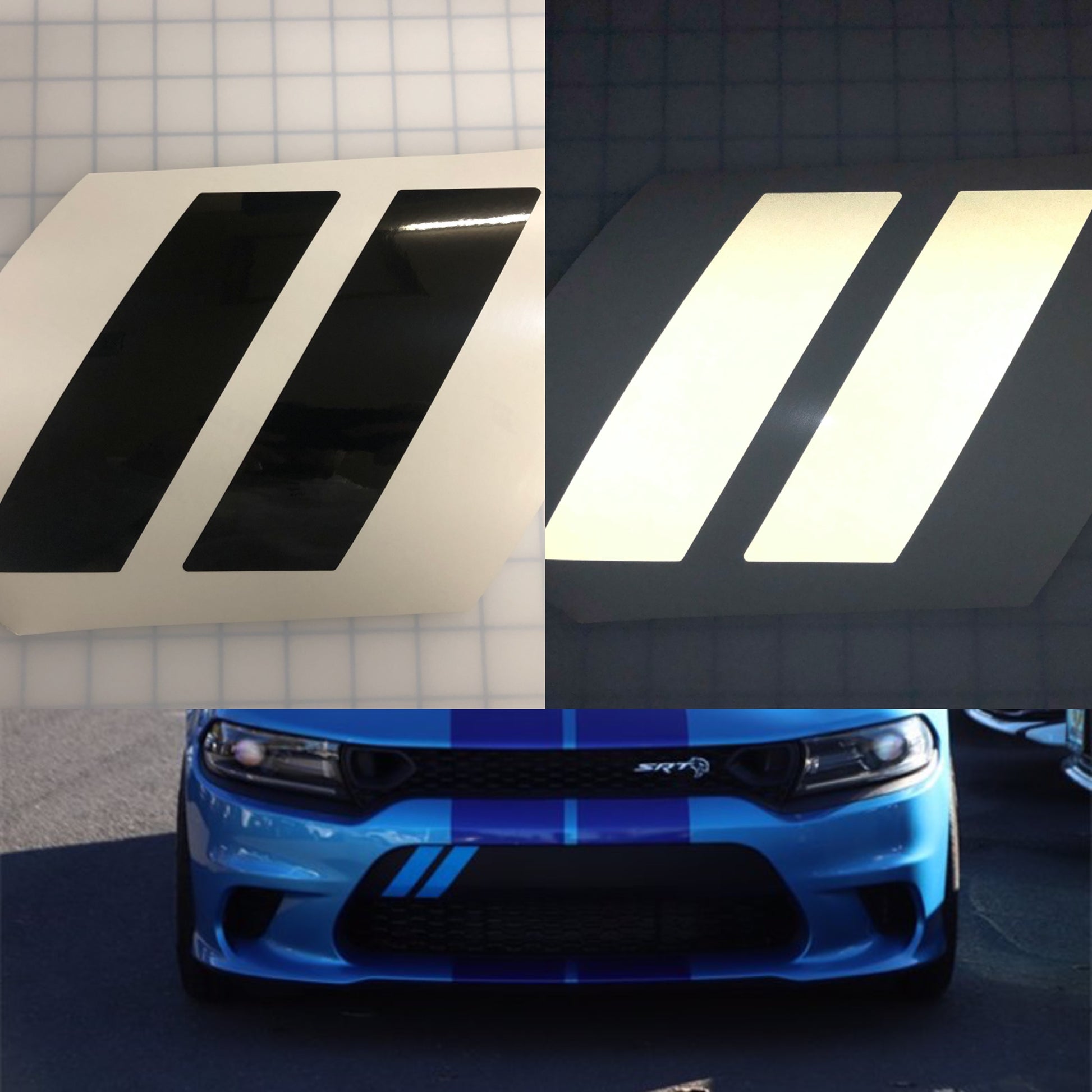 REFLECTIVE Dodge Hash Marks Decals - Reflective Pro