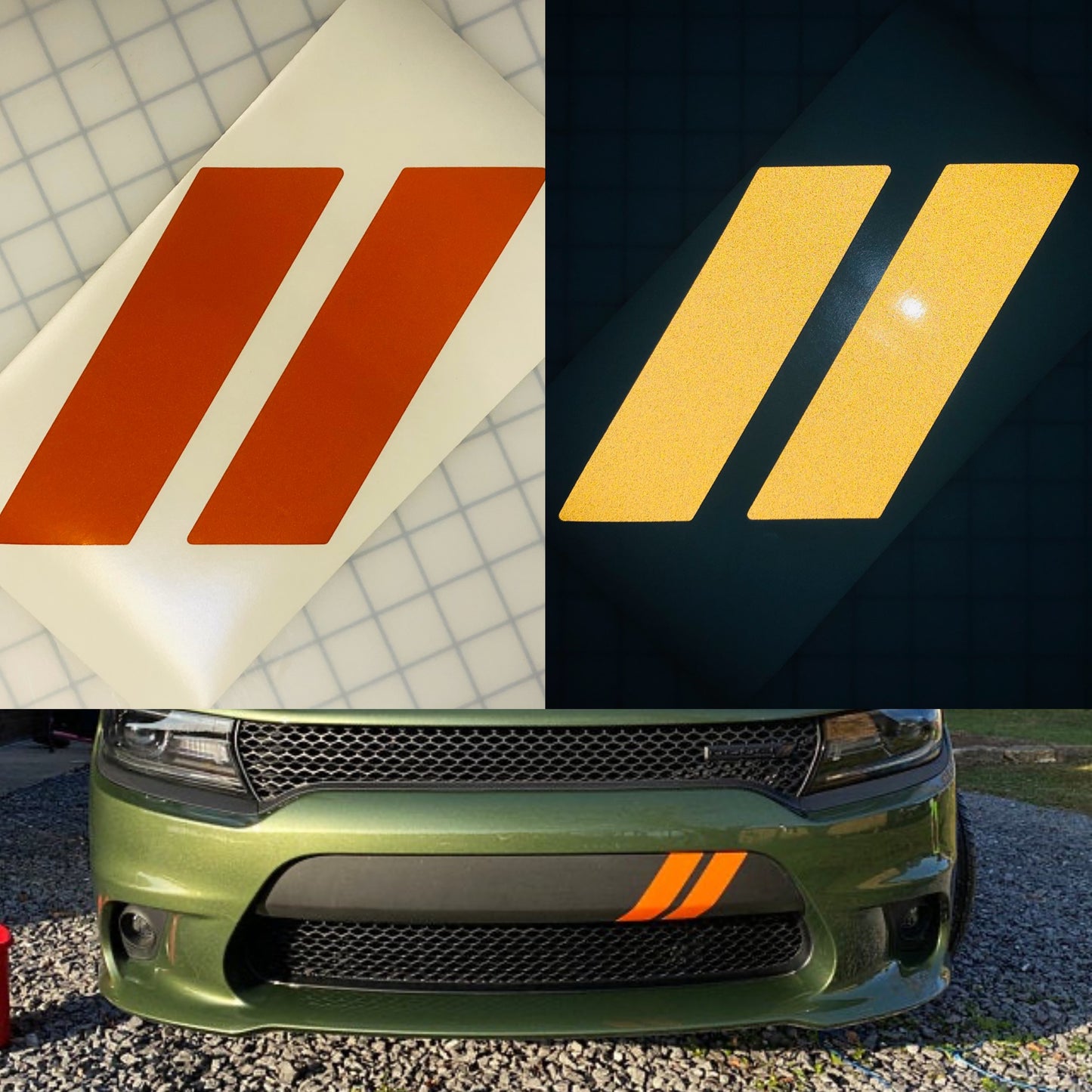 REFLECTIVE Dodge Hash Marks Decals - Reflective Pro
