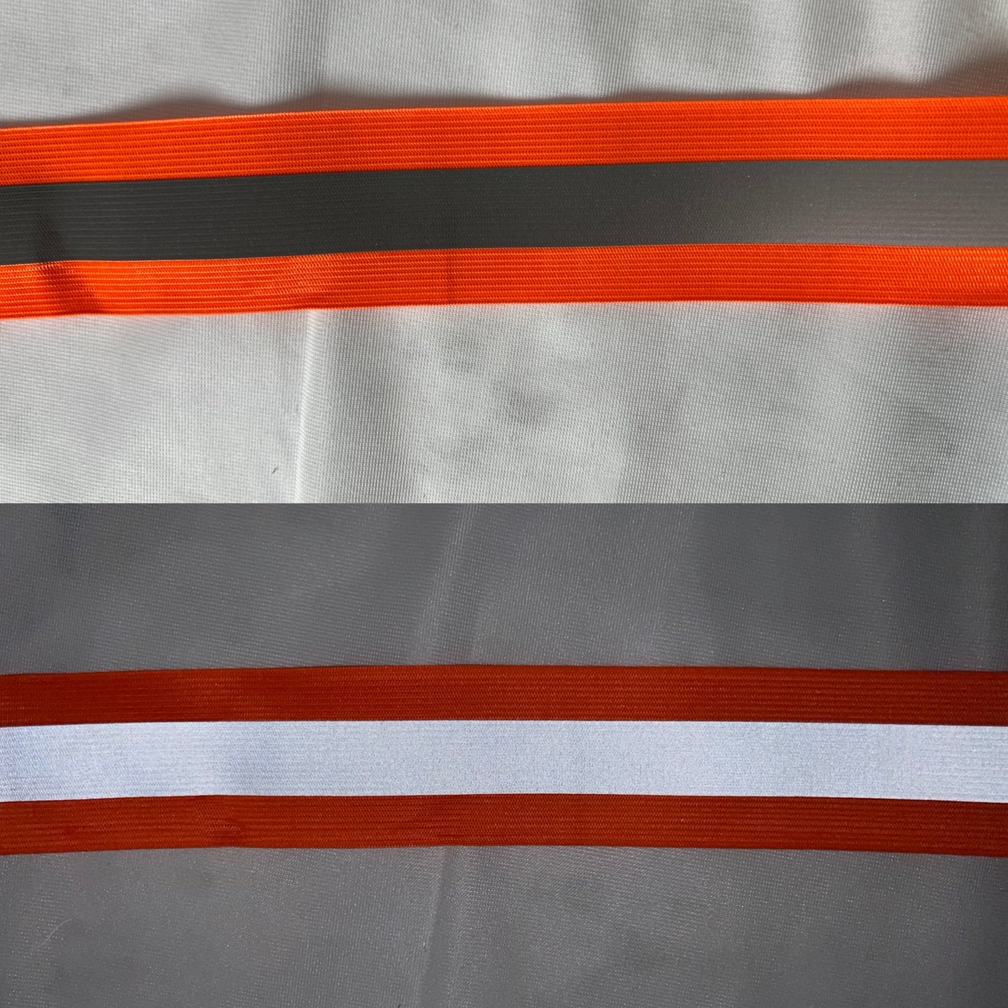 2" Reflective ELASTIC Vest Trim Fluorescent Orange & Lime Sew On Fabric - Reflective Pro