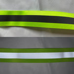 2" Reflective ELASTIC Vest Trim Fluorescent Orange & Lime Sew On Fabric - Reflective Pro